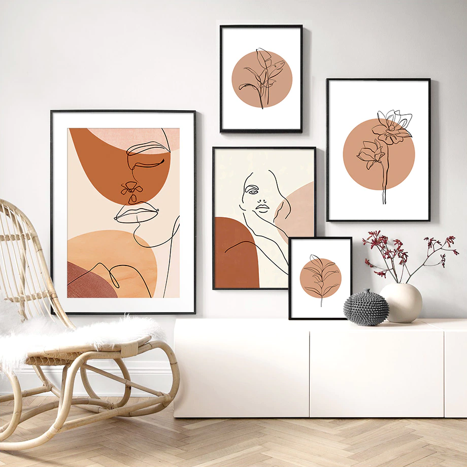 Miniatura: Abstract Geometric Canvas Wall Art 