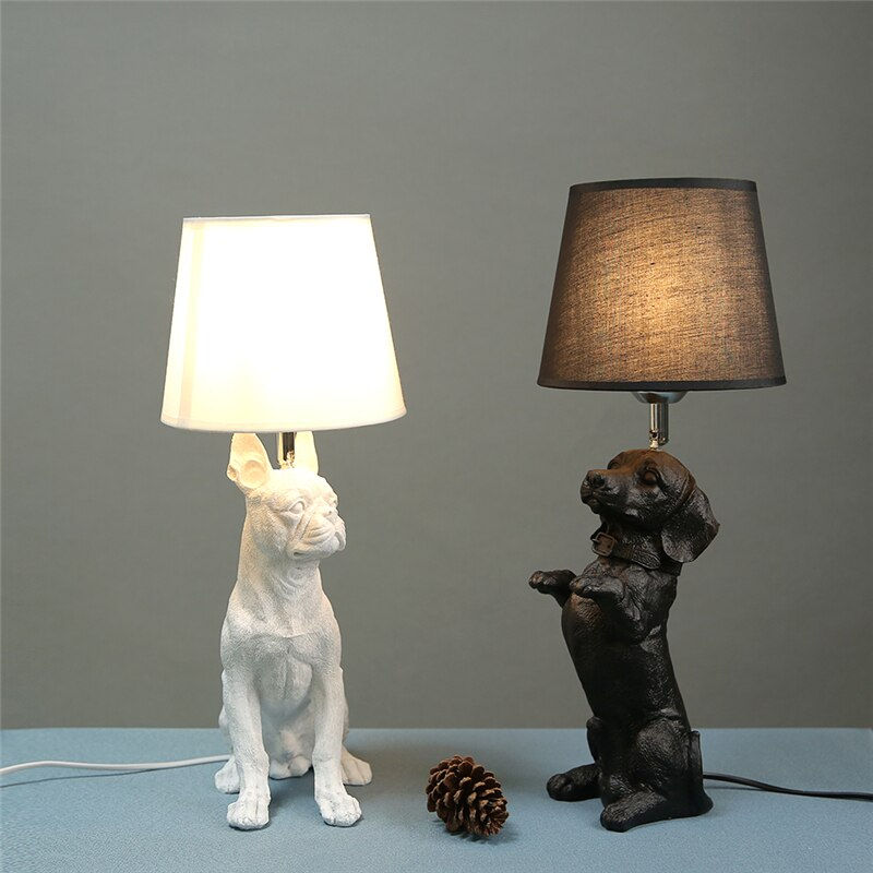 Miniaturebillede: Nordic Dog Puppy LED Table Lamps for Living Room 