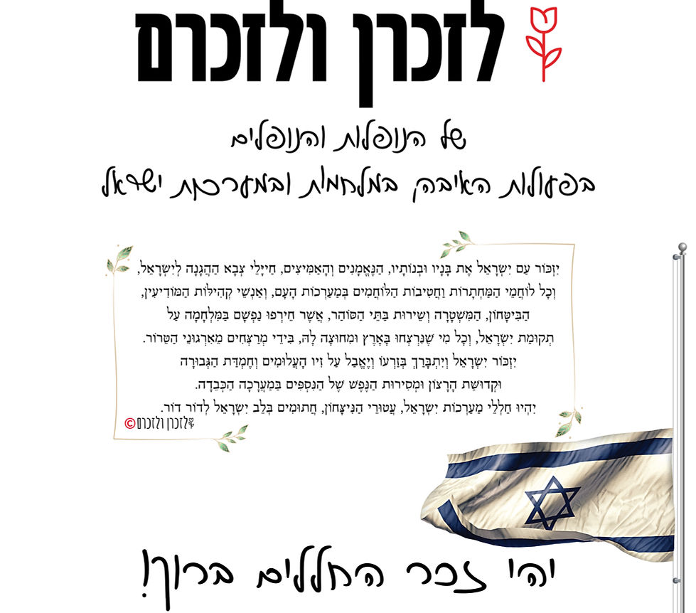 לזכרן ולזכרם של הנופלות והנופלים בפעולות האיבה, במלחמות ובמערכות ישראל.jpg