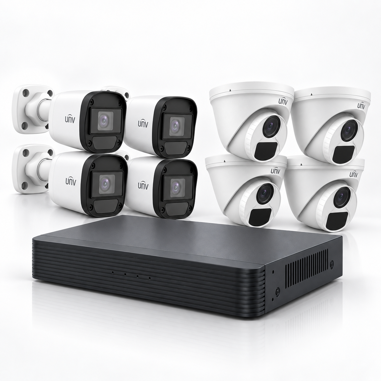 Kit de Vigilancia Cámaras 2MP Color Hunter con Micrófono - UNV