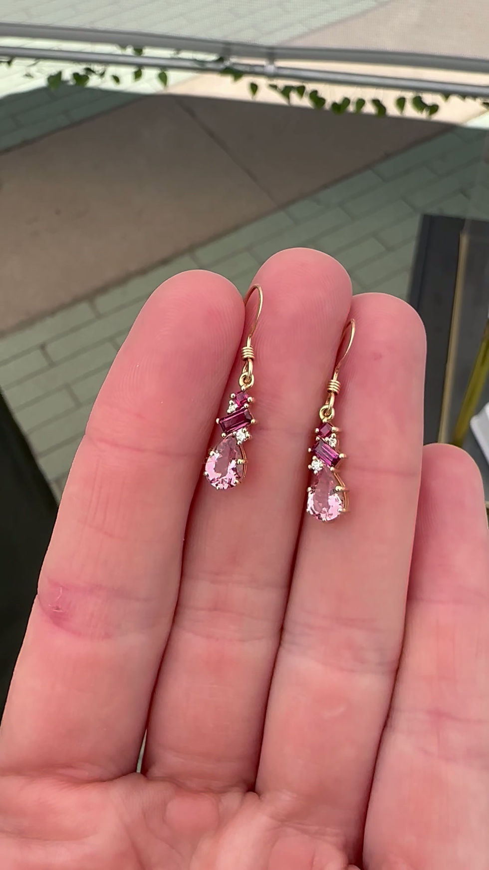 Pink Dangle Earrings