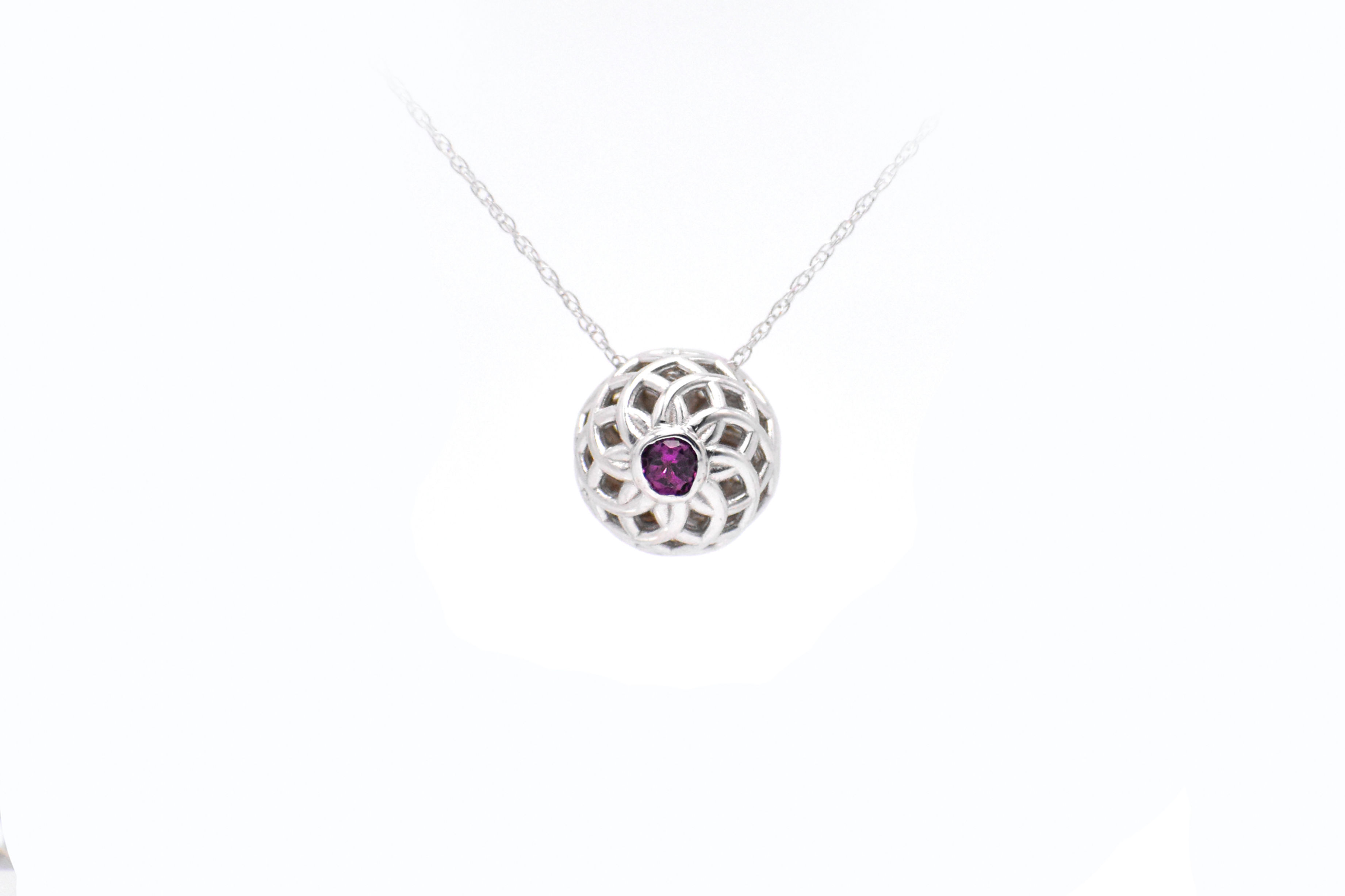 Fatima 3.0 - Rhodolite/14k white gold