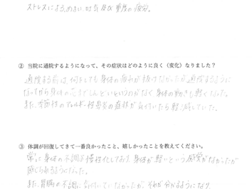 重度の疲労感・めまい・吐気でつらい