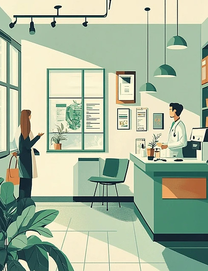 illustration of a TMS clinic