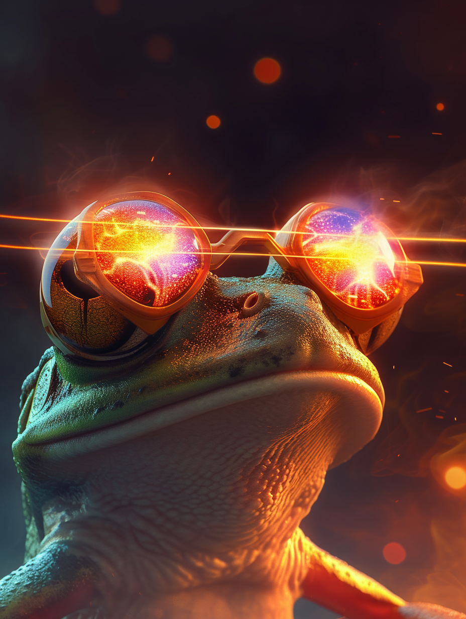 futuristic frog