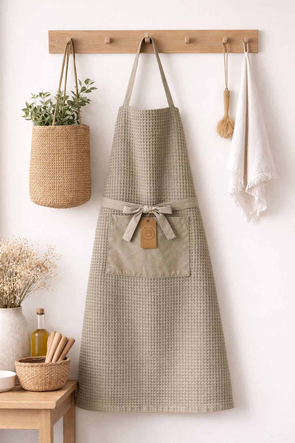 סינר פיקה צבע פשתן ירקרק