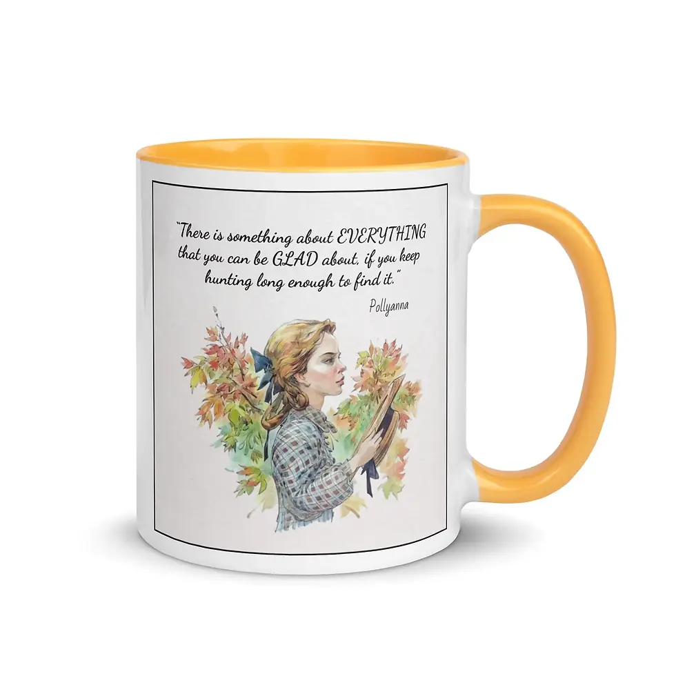 Thumbnail: Pollyanna Quote Coffee Mug - Inspirational Book Lover Gift