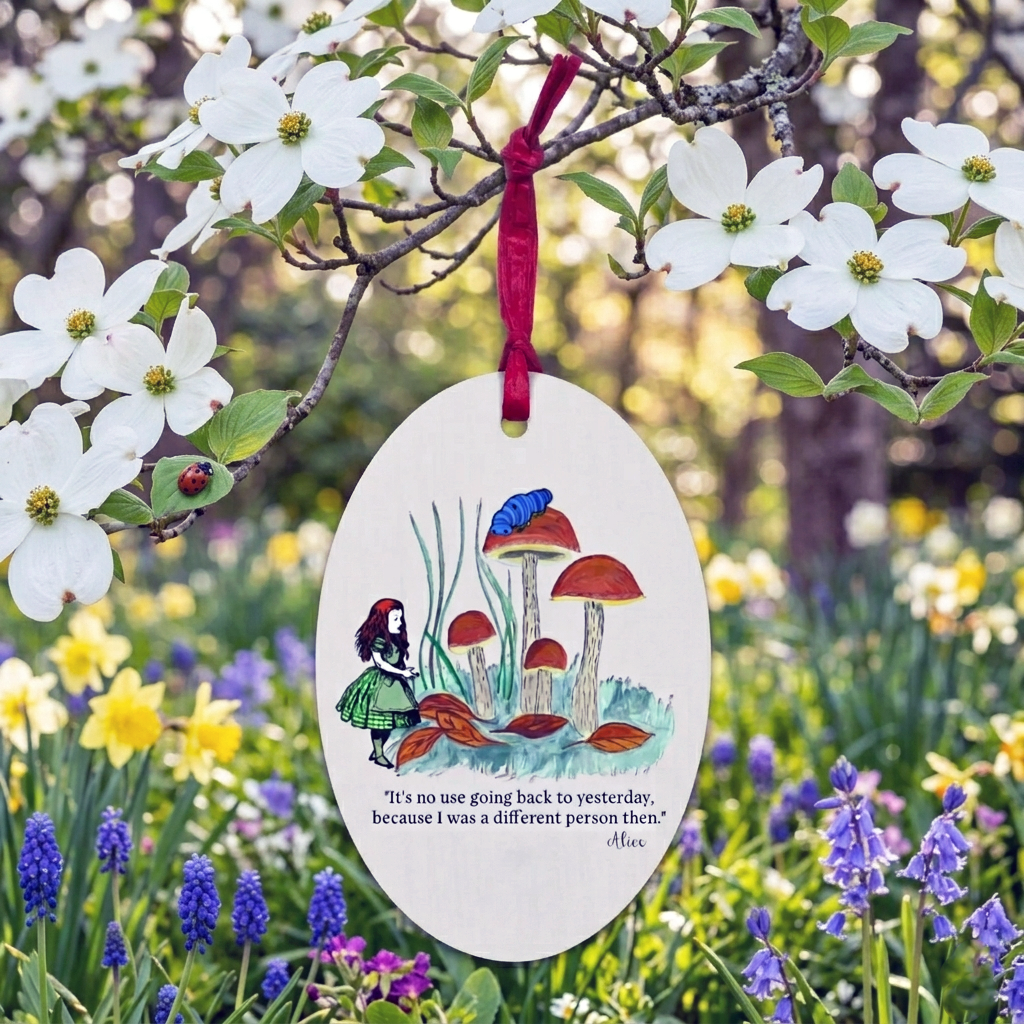 Alice in Wonderland Quote Ornament/Magnet