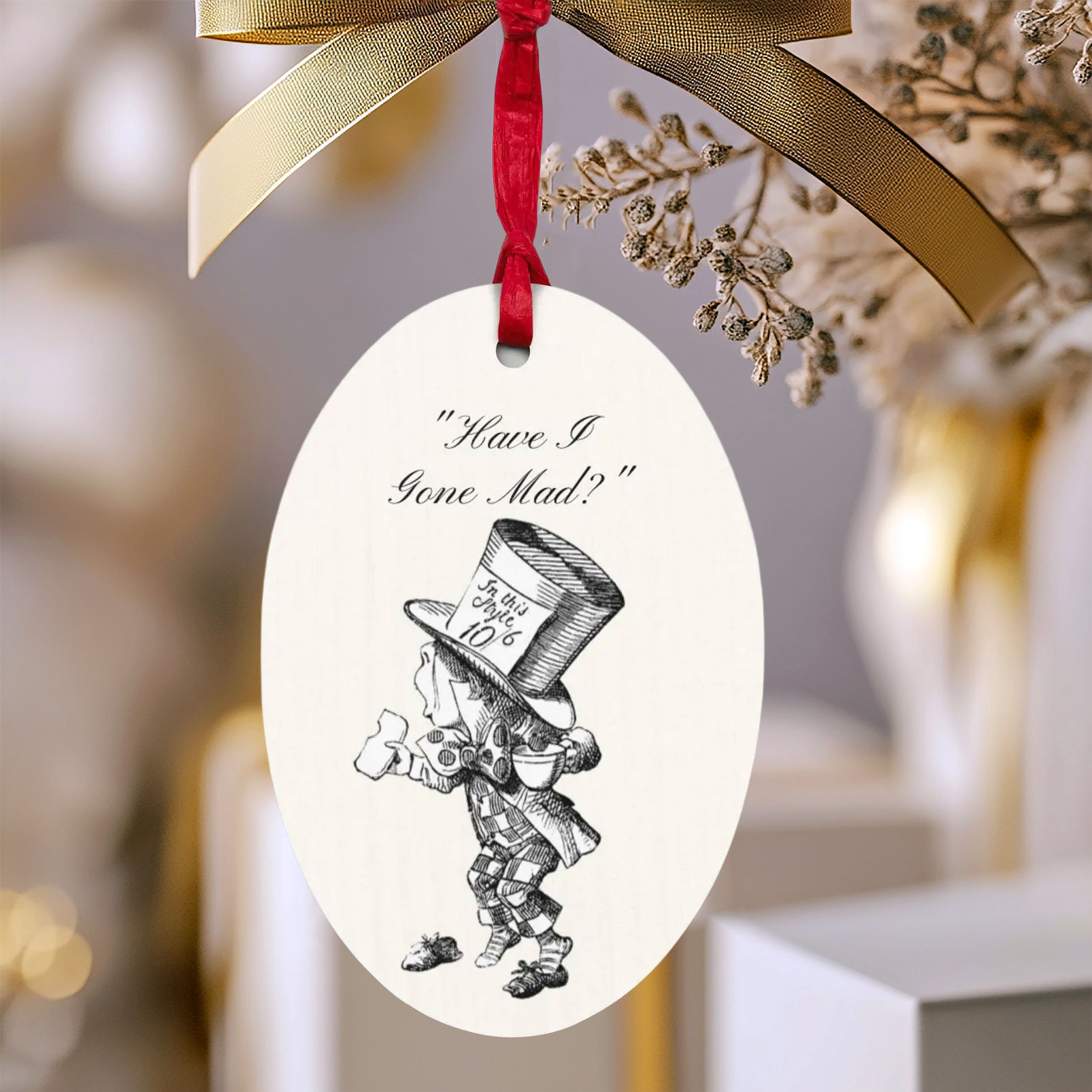 Alice in Wonderland's Mad Hatter Quote Ornament/Magnet