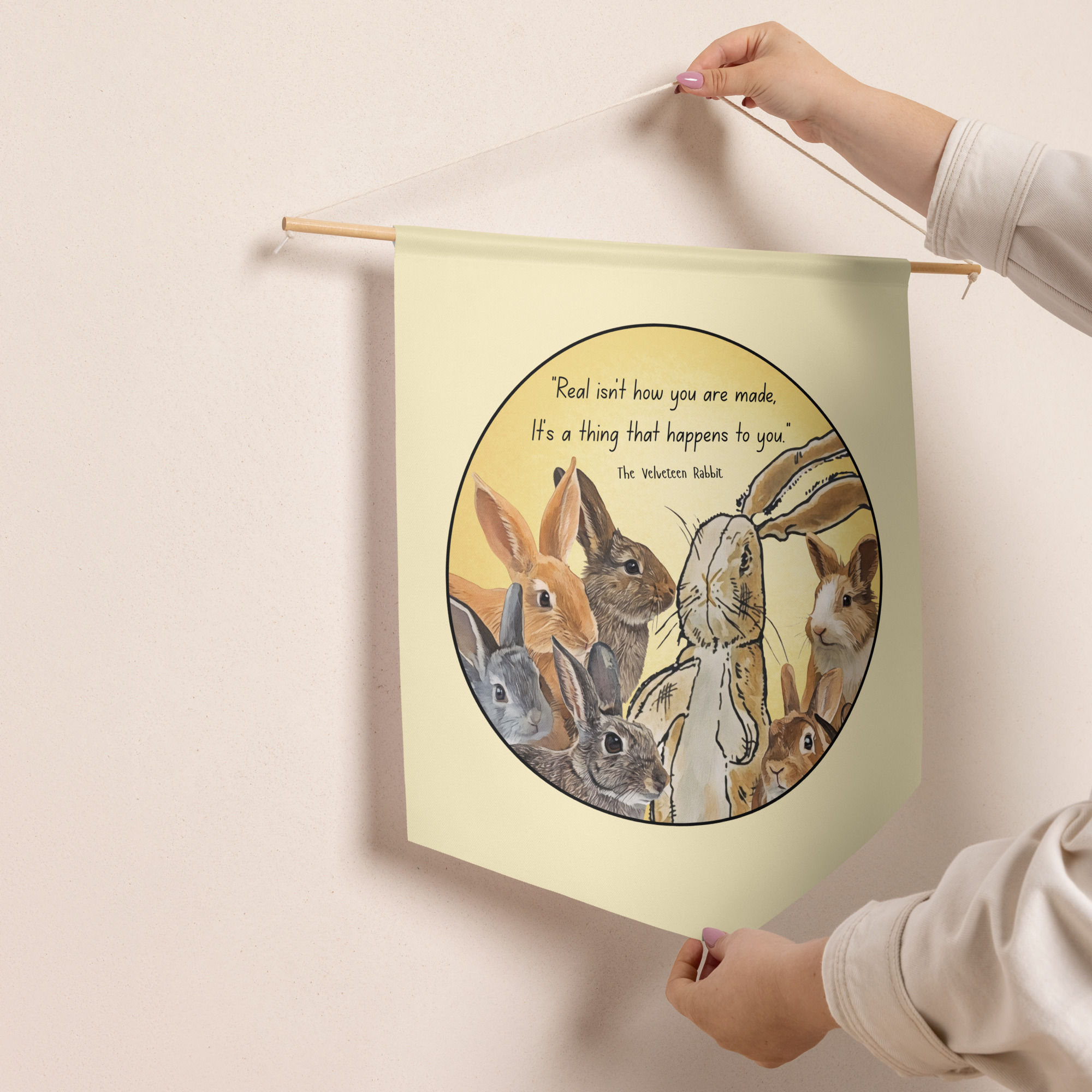 Velveteen Rabbit Quote Pennant: Literary Gift for Book Lovers