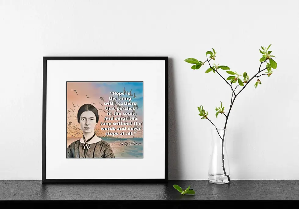 Thumbnail: Emily Dickinson "Hope" Quote Print - Literary Wall Art
