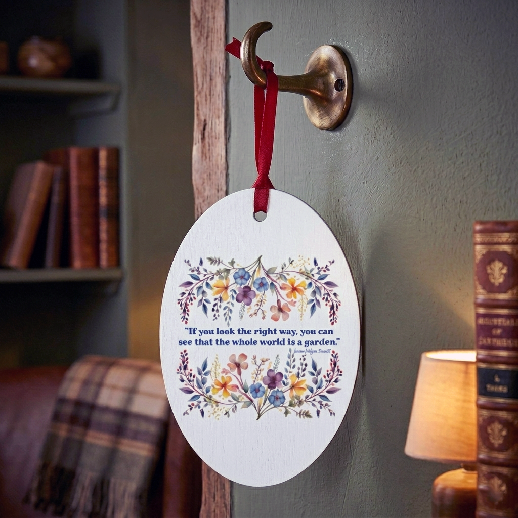 The Secret Garden Quote Wood Ornament