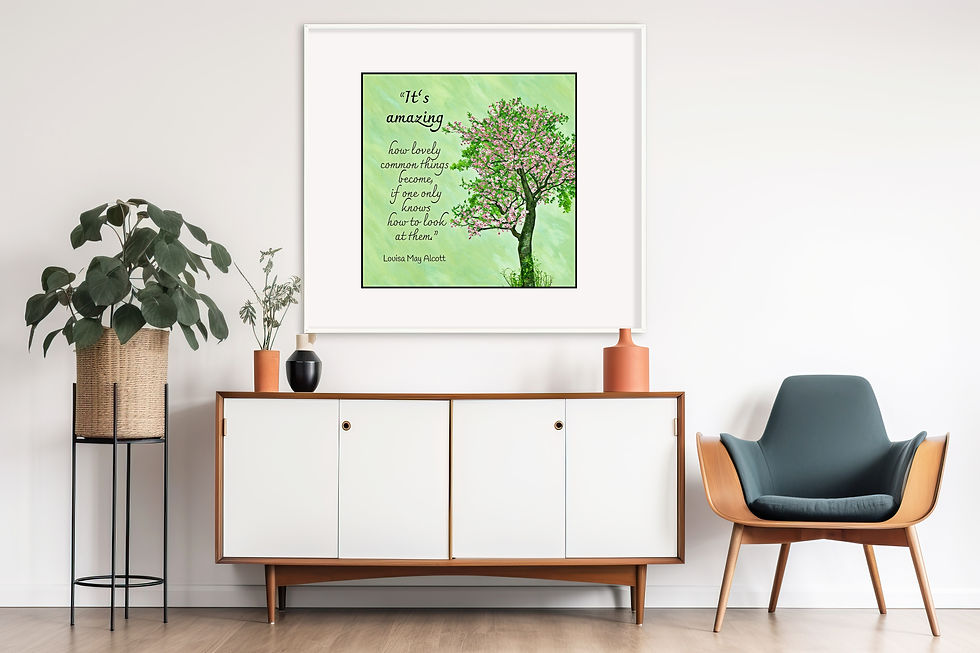 Louisa May Alcott Quote Print: Nature Tree Wall Art