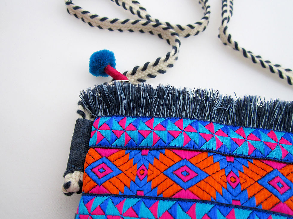 Thumbnail: Cotton Canvas Sling Bag Blue