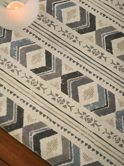 Thumbnail: Grey and Blue Linen Table Runner