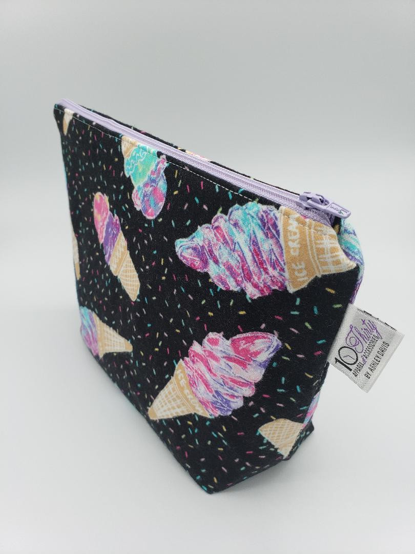 Galaxy Ice Cream Print Cosmetics, Accessories Bag/Zipper Pouch