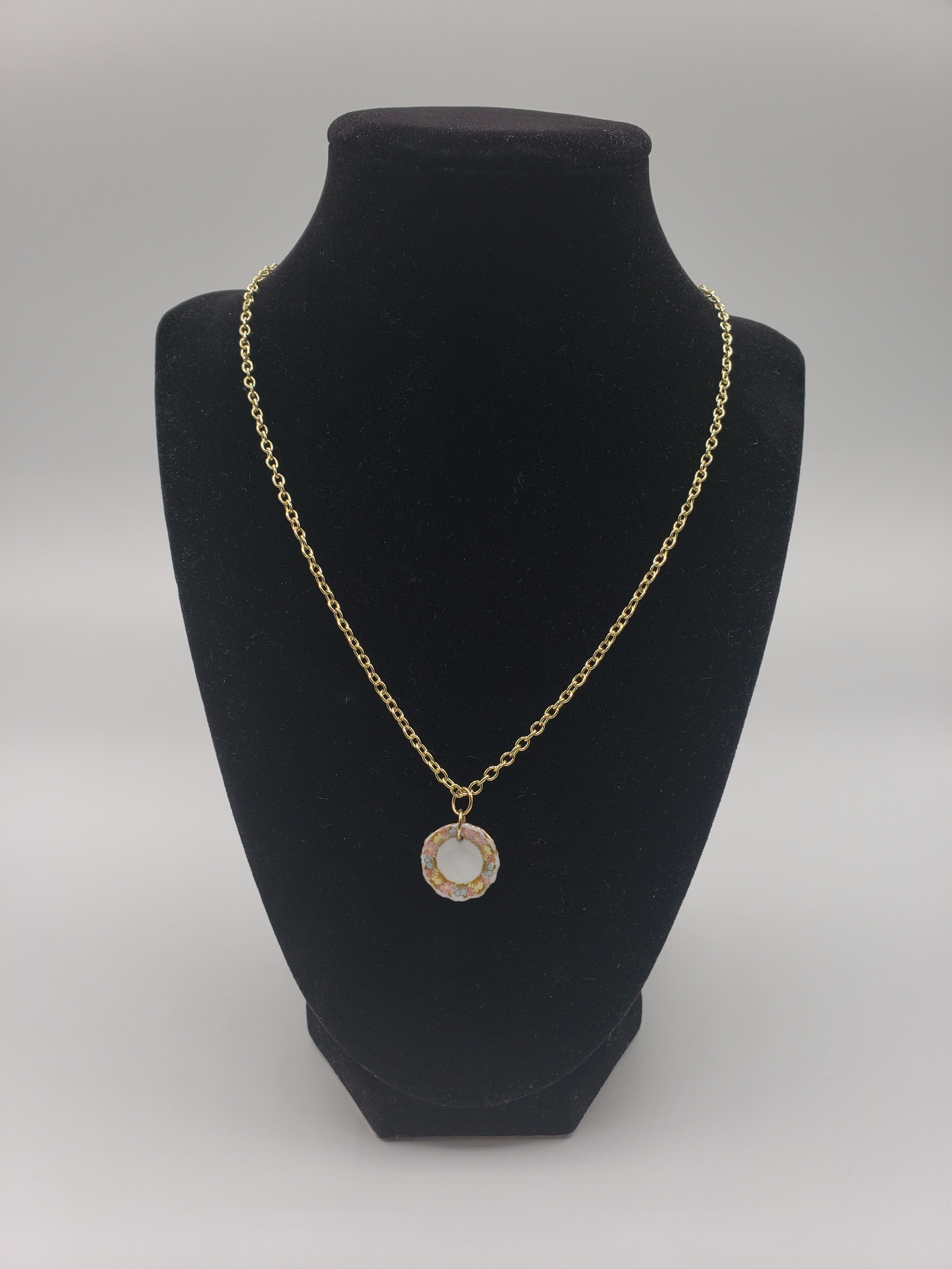 Saucer Plate Pendant Necklace