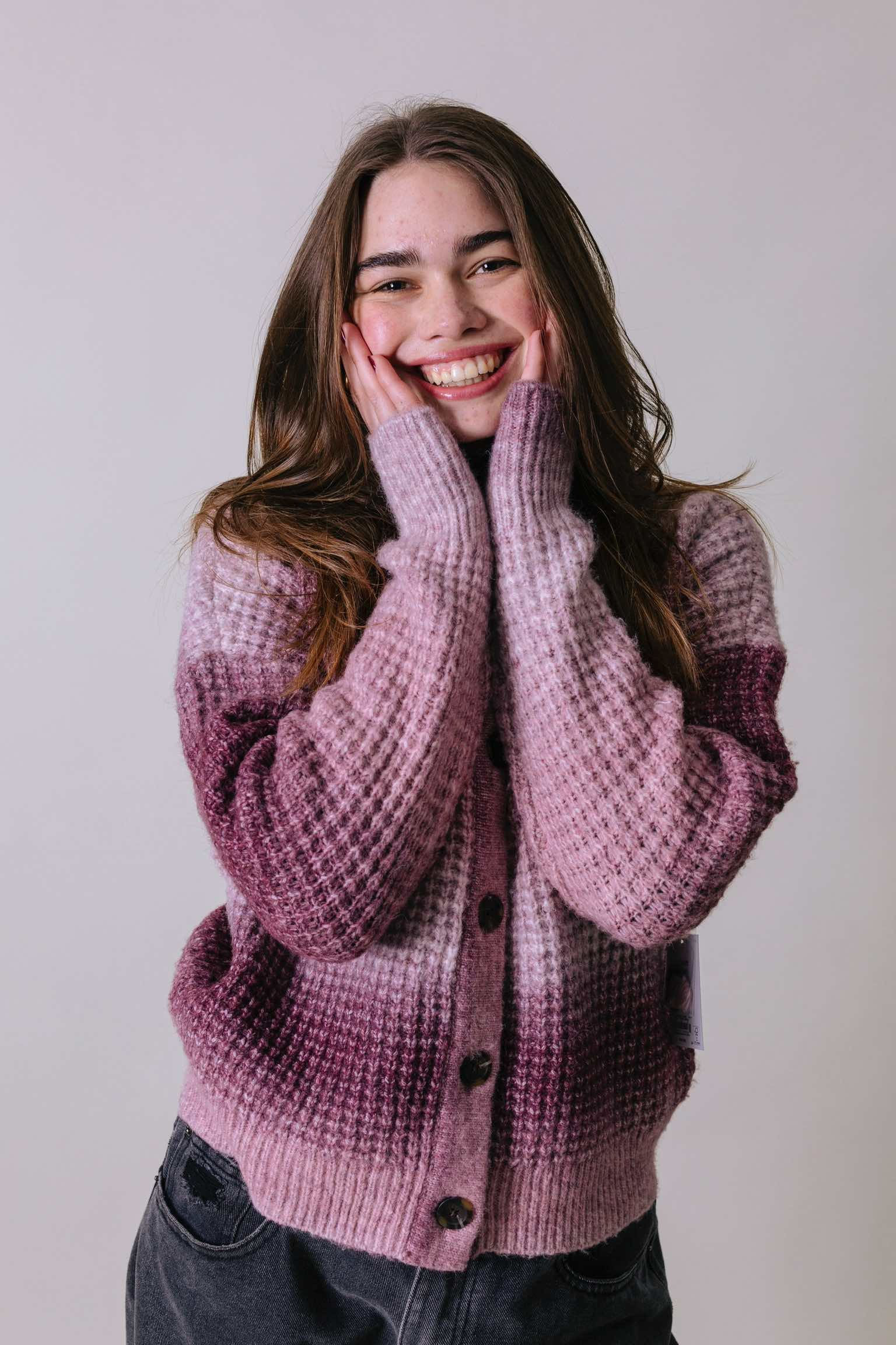 Ombre knitted cardigan