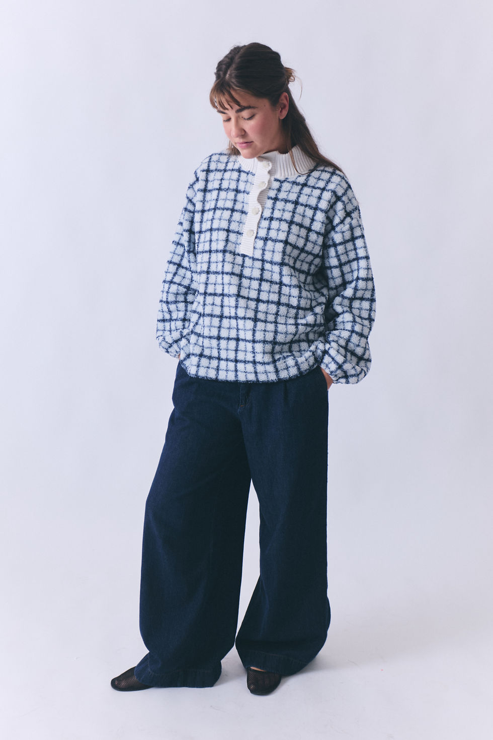 Thumbnail: Blue plaid fleece