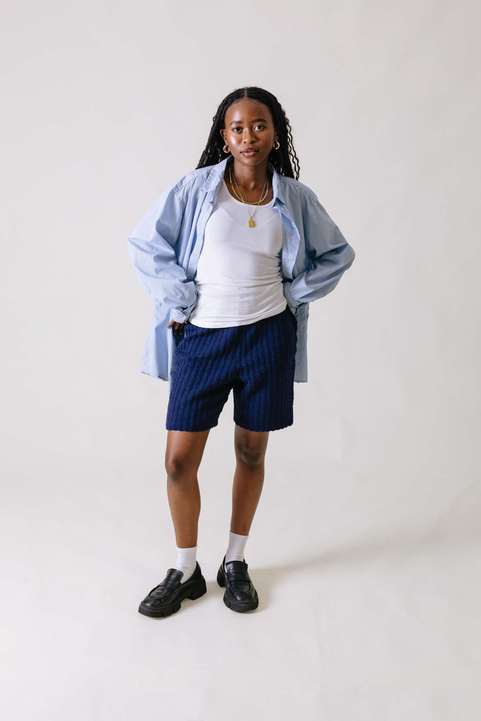 Navy bermuda shorts