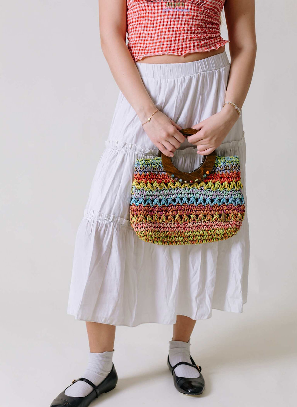 Thumbnail: Rainbow straw bag