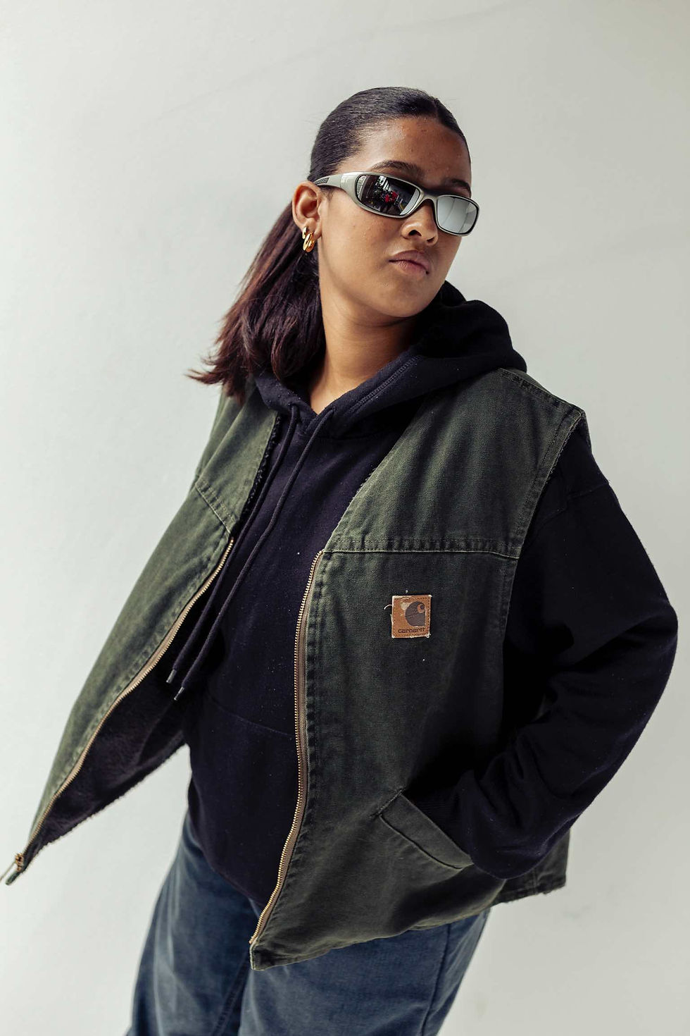 Olive green Carhartt vest