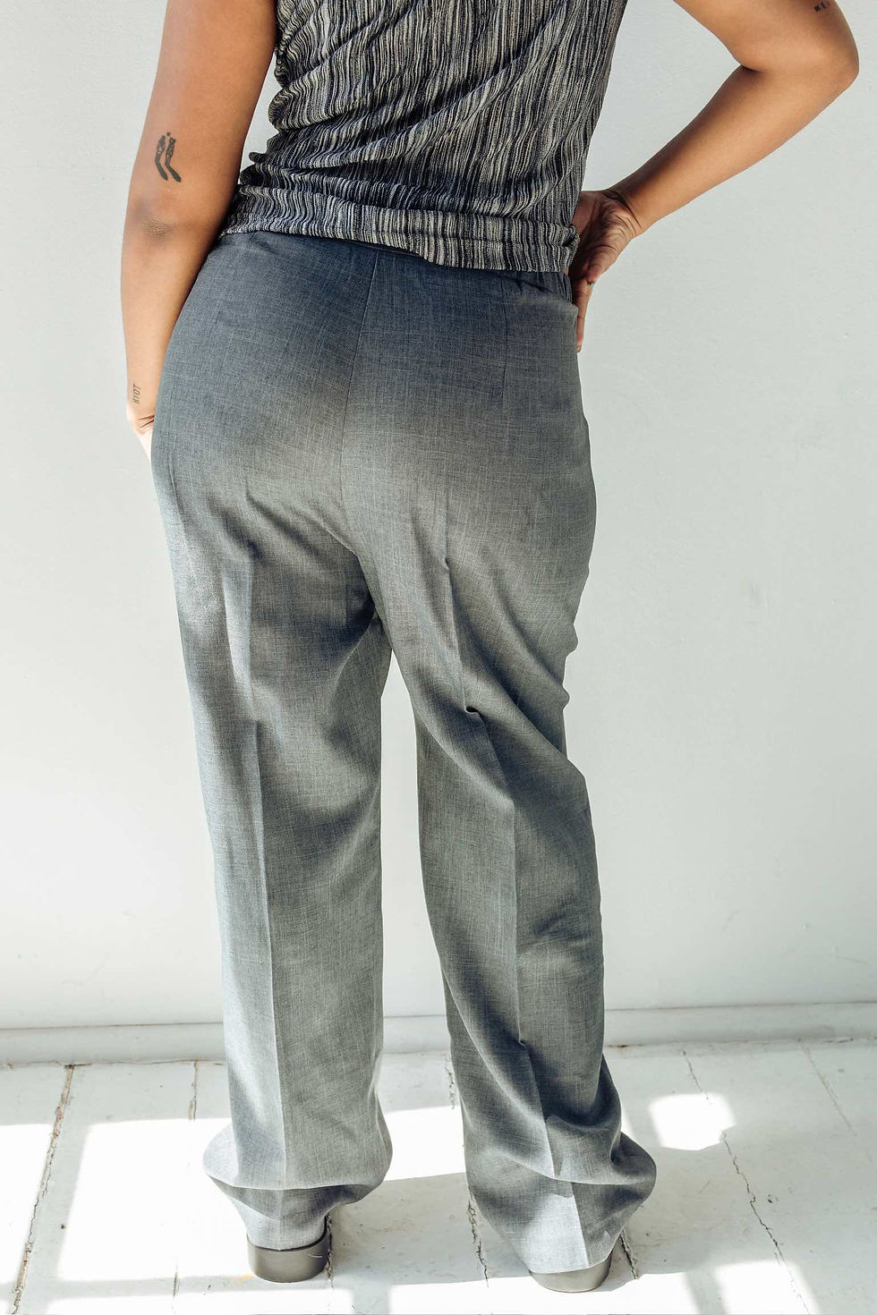 Thumbnail: Grey straight leg pants