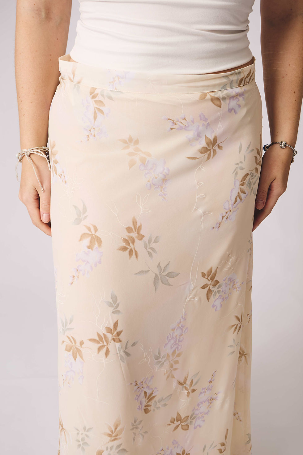 Thumbnail: Pastel floral maxi skirt