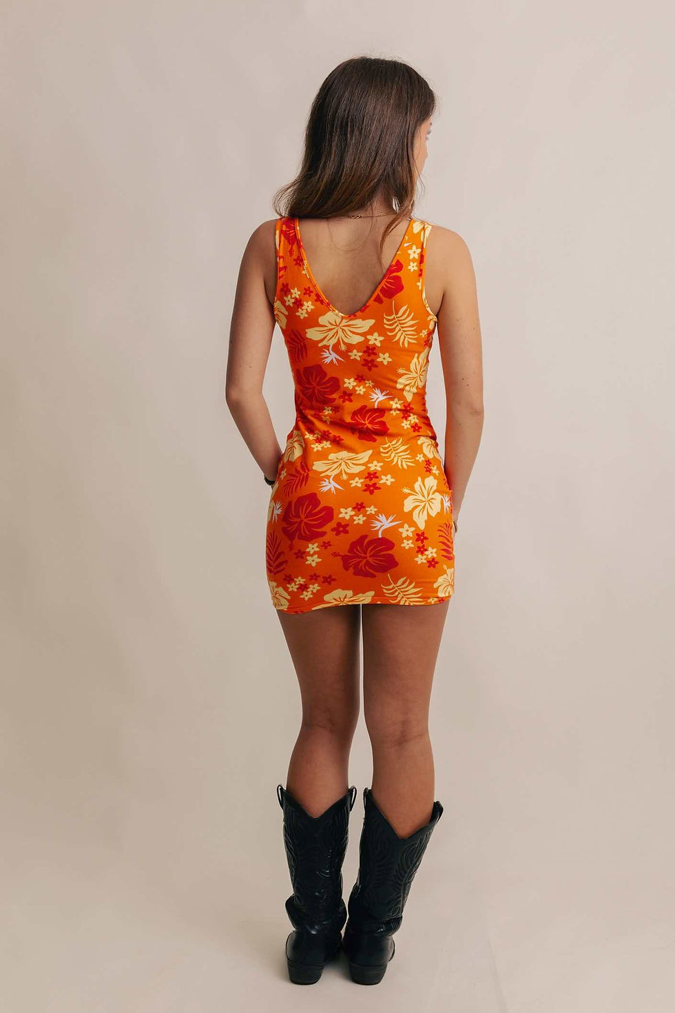 Thumbnail: Orange tropical dress