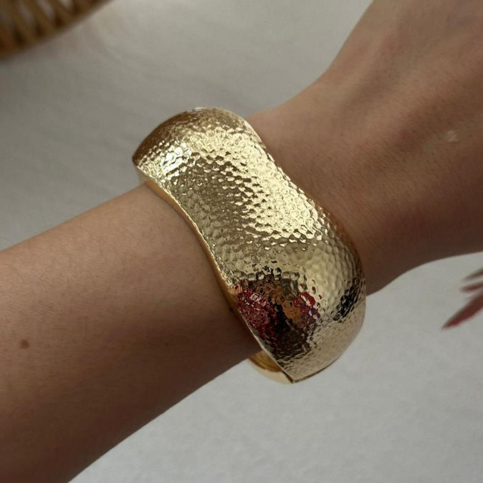 Punk Heavy Wide Metal Water Drop Wide Bangles for Women