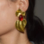 Gorgeous Metal Golden Leaf Shaped Dangle Earrings for Women