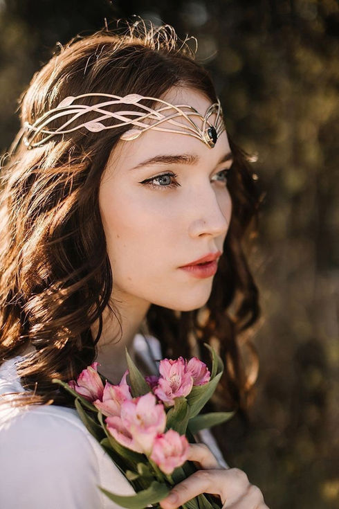 Goddess Cosplay Forehead Round Elves Crowns Tiara Women