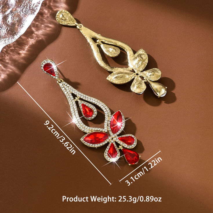 Cross border exaggerated earrings, female leaf earrings, versatile and high-end