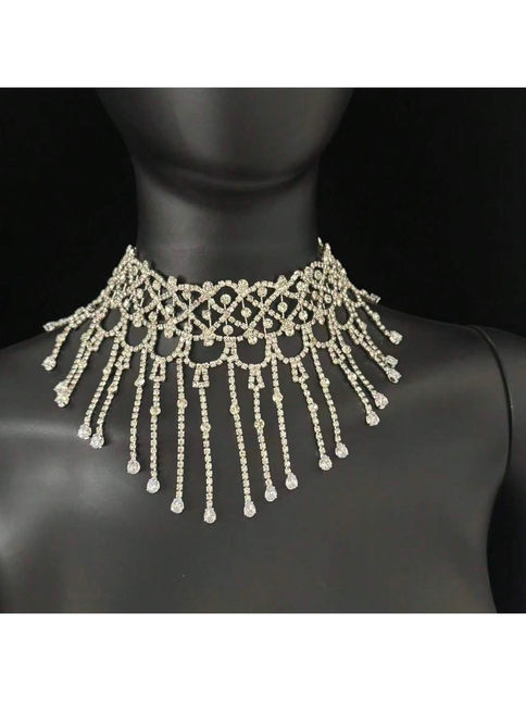 New Zircon Necklace Set for Women's High End Versatile Square Pendant