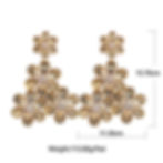 Stonefans Exaggerated Flower Dangle Earrings Water Drop