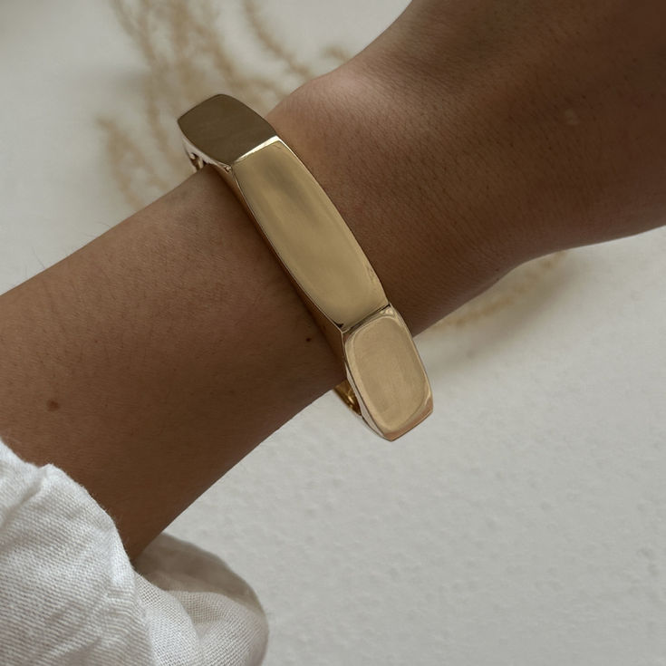 Vintage Irregular Wide Cuff Bangle Hip Hop Punk Pearl Beads