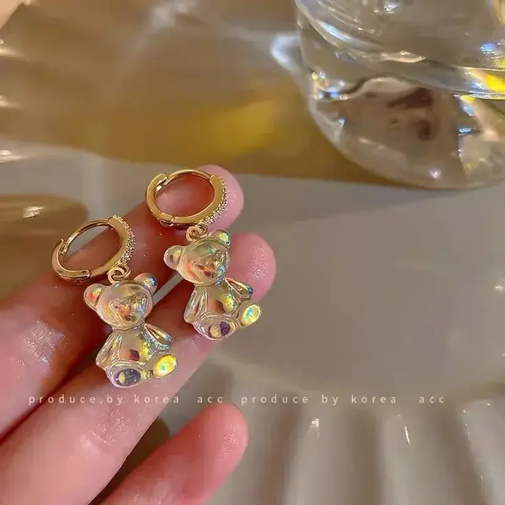 Cute Acrylic Candy Gummy Bear Dangle Earrings