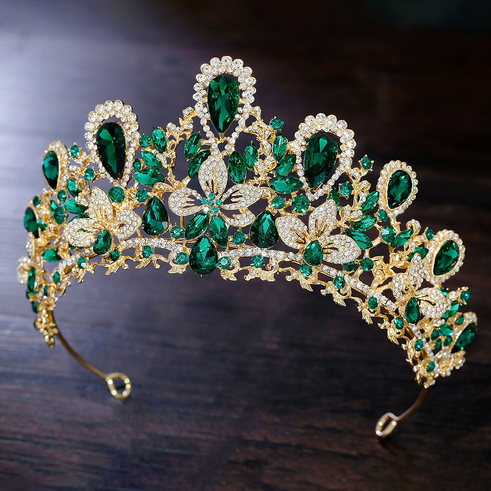 Luxury Water Drop Pink Crystal Bridal Tiara Crown Silver Color