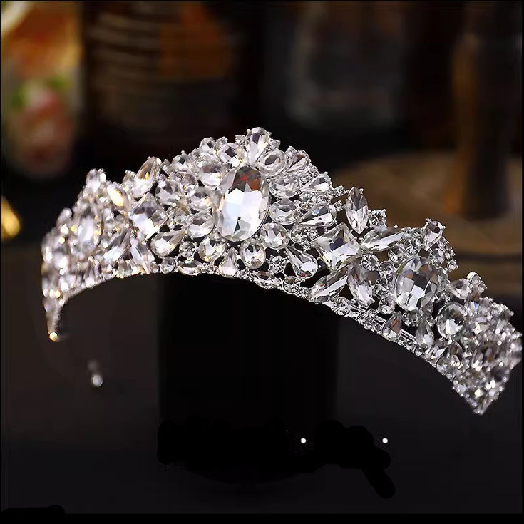 Luxury Diverse Silver Color Crystal Wedding Crown Bridal Headpiece