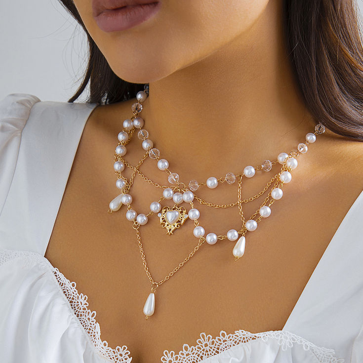 Women's New Necklace Lolita White Lace Necklace
