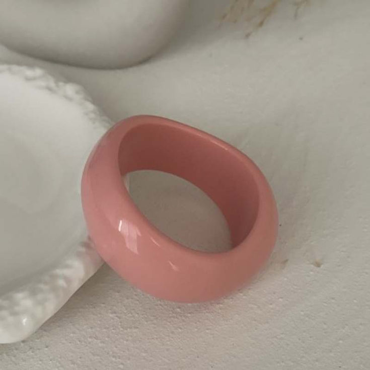 Vintage White Pink Irregular Acrylic Resin Chunky Bangles for Women