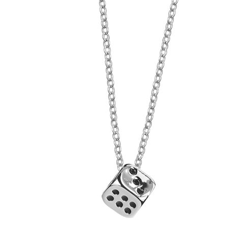 Stainless Steel Vintage Dice Party Biker Pendant Necklace