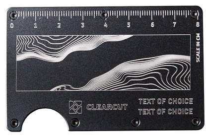Wallet Ruler Card Customizable Metal Wallets | Modern & Minimal | Clearcut Designs