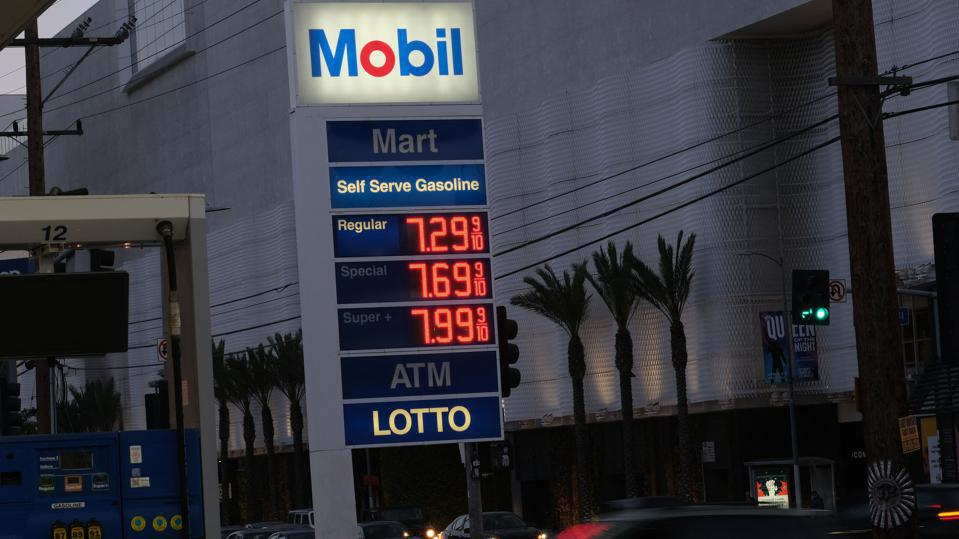 A Mobil gas company sign, Getty Images.