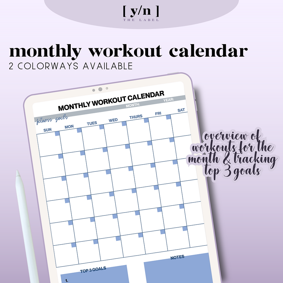 Thumbnail: NICHOLAS | Fitness Calendar | Overview of Monthly Workouts | Letter Sized