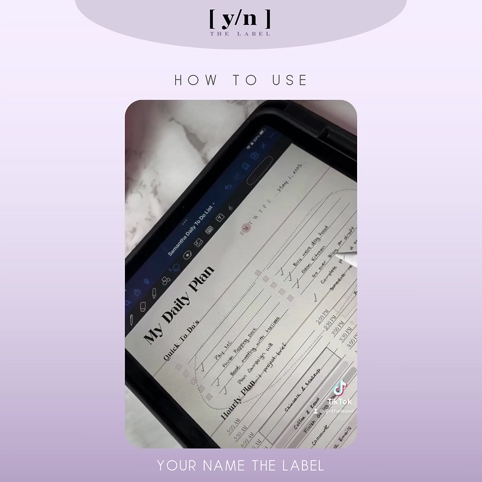 Thumbnail: SAMANTHA | Daily To Do list Planner, Letter Sized, iPad Printable Digital PDF