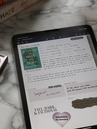 Your Name The Label's Digital Reading & Book Log | Book Review of A Court of Mist & Fury by Sarah J.s Maas