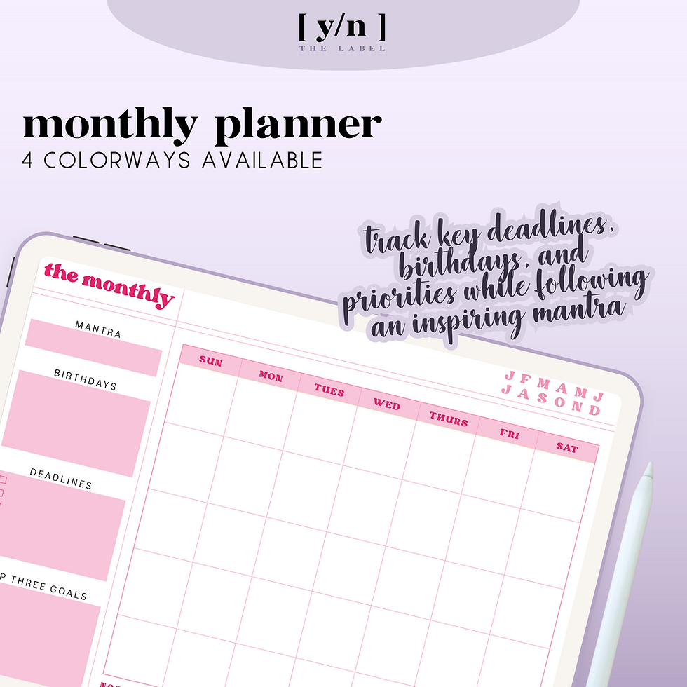 Thumbnail: JULIANA | Colorful Digital Monthly Planner | Time Blocking | Letter Sized