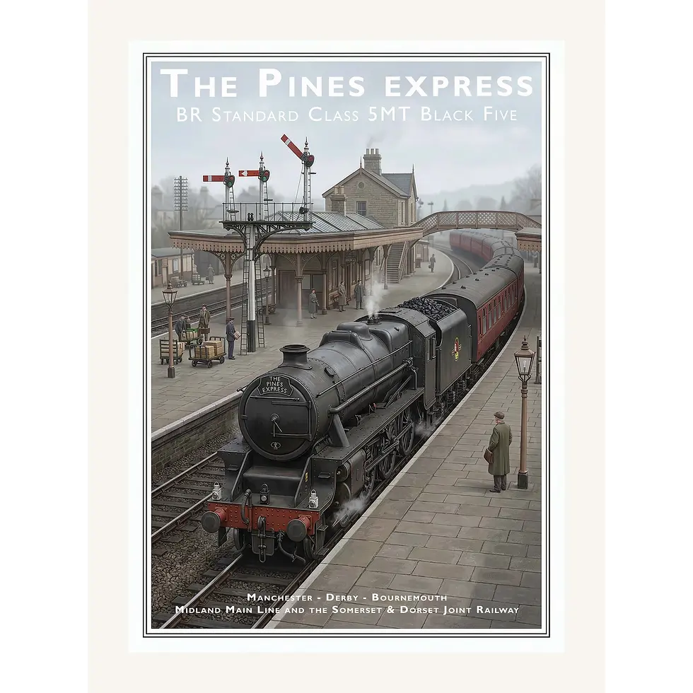 Thumbnail: The Pines Express steam train print