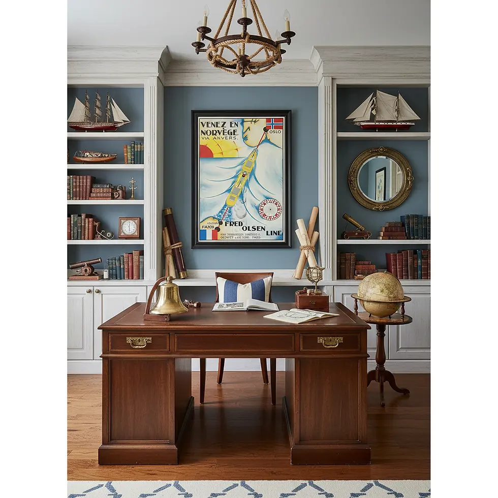 Graphical Fred Olsen Line liner travel poster